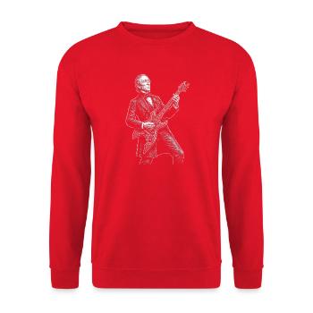 John Tyler Gitarre - Unisex Pullover - Rot - Vorne - Alina (178cm) & Michal (187cm)