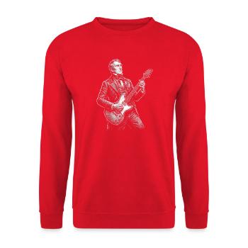 William Henry Harrison Guitar - Unisex Sweatshirt - red - Front - Alina (178cm) & Michal (187cm)