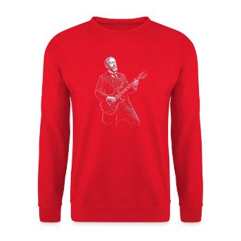 Benjamin Harrison Guitar - Unisex Sweatshirt - red - Front - Alina (178cm) & Michal (187cm)