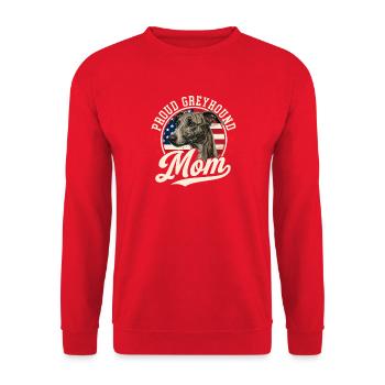 Stolze Windhund-Mama Rettungswindhund-Besitzerin - Unisex Pullover - Rot - Vorne - Alina (178cm) & Michal (187cm)