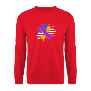Blasenkrebs Krebs Blase - Unisex Pullover - Rot - Vorne - Alina (178cm) & Michal (187cm)