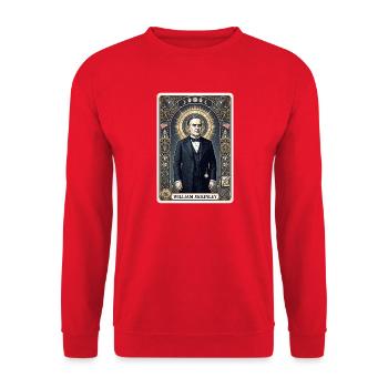William McKinley Tarot Card - Unisex Sweatshirt - red - Front - Alina (178cm) & Michal (187cm)