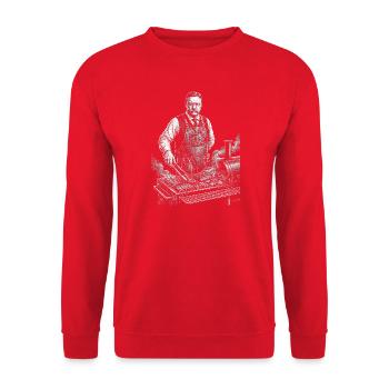 Theodore Roosevelt au BBQ Grill - Sweat-shirt Unisexe - rouge - Devant - Alina (178cm) & Michal (187cm)