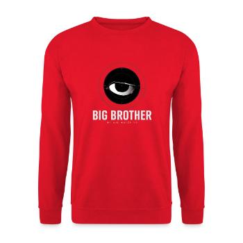 Big Brother Eye Wir beobachten - Unisex Pullover - Rot - Vorne - Alina (178cm) & Michal (187cm)