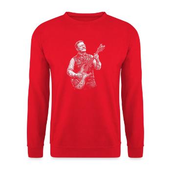 Theodore Roosevelt Taft Gitarre - Unisex Pullover - Rot - Vorne - Alina (178cm) & Michal (187cm)