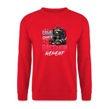 Gamer Gaming Cat Video Game - Unisex Pullover - Rot - Vorne - Alina (178cm) & Michal (187cm)