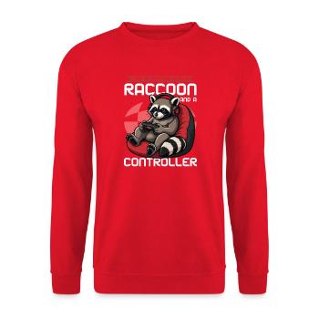 Gamer Gaming Cat Video Game - Unisex Pullover - Rot - Vorne - Alina (178cm) & Michal (187cm)