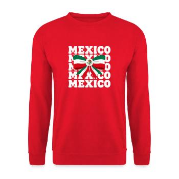 MEXICO Mexikanische Flagge Nationalstolz - Unisex Pullover - Rot - Vorne - Alina (178cm) & Michal (187cm)