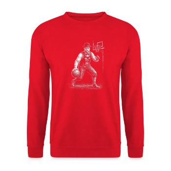 Theodore Roosevelt Basketball - Unisex Pullover - Rot - Vorne - Alina (178cm) & Michal (187cm)