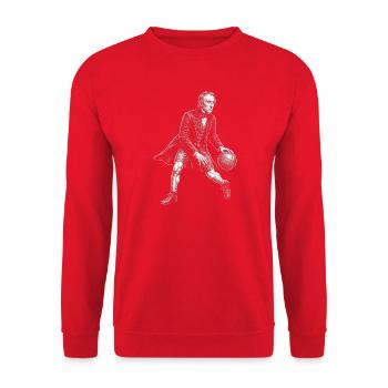 John Tyler Basket-ball - Sweat-shirt Unisexe - rouge - Devant - Alina (178cm) & Michal (187cm)