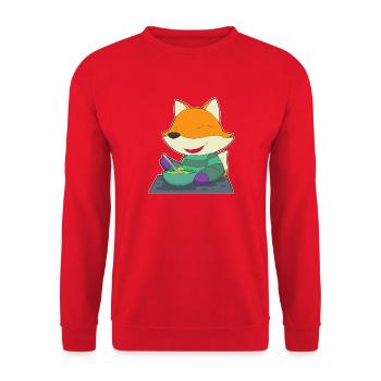 Fox Cooking Bowl Cooking - Unisex Sweatshirt - red - Front - Alina (178cm) & Michal (187cm)
