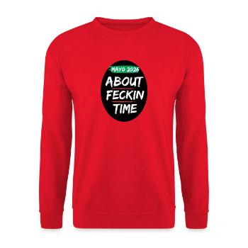 Mayo 2026 About Time - Unisex Sweatshirt - red - Front - Alina (178cm) & Michal (187cm)