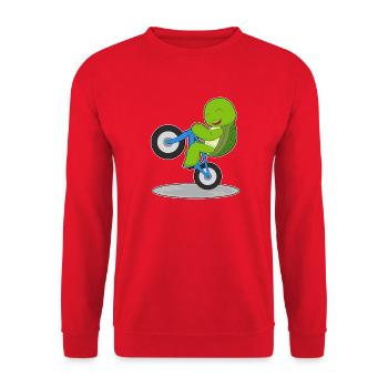 Turtle Bicycle - Unisex Sweatshirt - red - Front - Alina (178cm) & Michal (187cm)