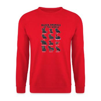 Black animals of the - Unisex Sweatshirt - red - Front - Alina (178cm) & Michal (187cm)