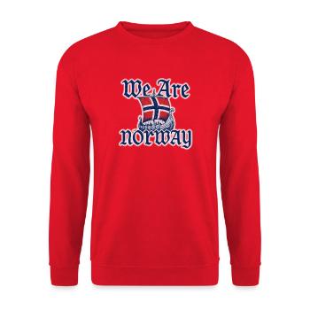 Norway Viking Boat Flag - Unisex Sweatshirt - red - Front - Alina (178cm) & Michal (187cm)