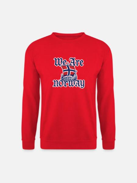 Norway Viking Boat Flag - Unisex Sweatshirt - red