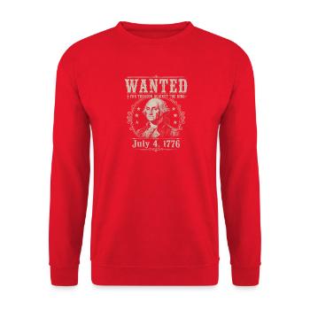 Gesucht wegen Hochverrats – Lustiger 4. Juli in Wa - Unisex Pullover - Rot - Vorne - Alina (178cm) & Michal (187cm)