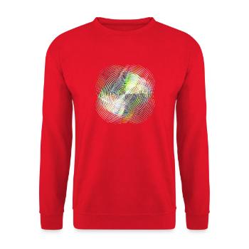 Color Wheel Spiral - Unisex Sweatshirt - red - Front - Alina (178cm) & Michal (187cm)
