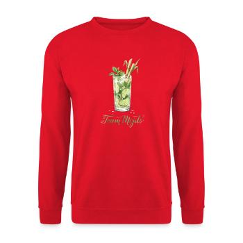 Hen Party Team Mojito Cocktail Bartender - Unisex Pullover - Rot - Vorne - Alina (178cm) & Michal (187cm)