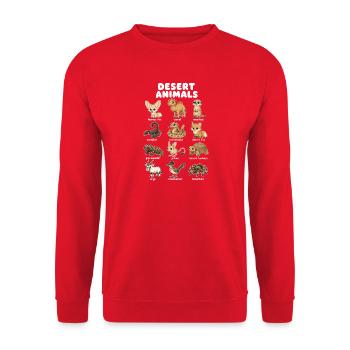 Desert Animal Diagram Cute - Unisex Sweatshirt - red - Front - Alina (178cm) & Michal (187cm)