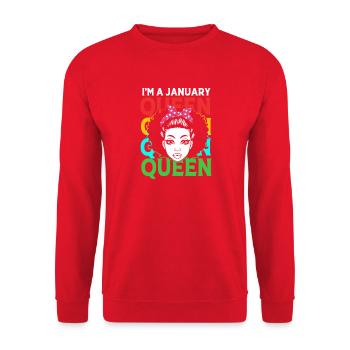 Zodiac sign Aquarius - Unisex Sweatshirt - red - Front - Alina (178cm) & Michal (187cm)