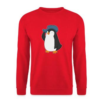 Chapeau de Pingouin - Sweat-shirt Unisexe - rouge - Devant - Alina (178cm) & Michal (187cm)