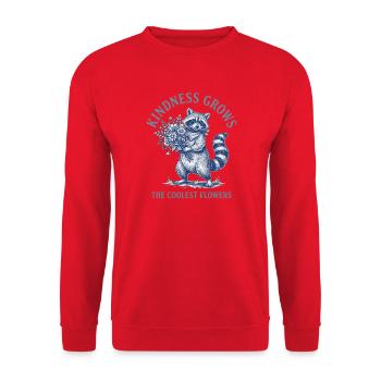 Kindness Grows The Coolest Flowers - Unisex Sweatshirt - red - Front - Alina (178cm) & Michal (187cm)