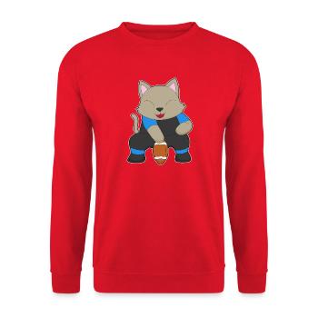 Football américain des Cat - Sweat-shirt Unisexe - rouge - Devant - Alina (178cm) & Michal (187cm)