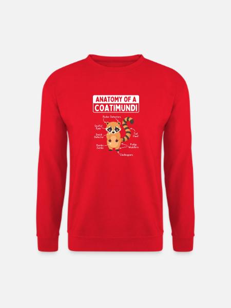 Anatomie d’un coati - Sweat-shirt Unisexe - rouge