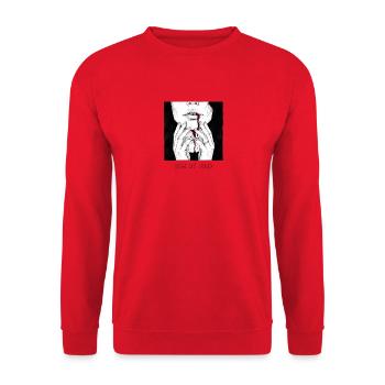 Vow of Void: Lippenverlauf - Unisex Pullover - Rot - Vorne - Alina (178cm) & Michal (187cm)