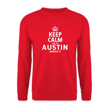AUSTIN Handle It - Unisex Sweatshirt - red - Front - Alina (178cm) & Michal (187cm)