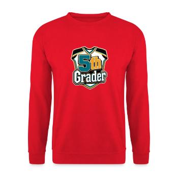 Rising 5th Grader, First Day Photo, Older Elementa - Unisex Sweatshirt - red - Front - Alina (178cm) & Michal (187cm)