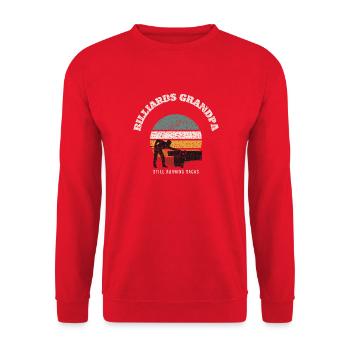 Billiards Grandpa Retro - Unisex Sweatshirt - red - Front - Alina (178cm) & Michal (187cm)