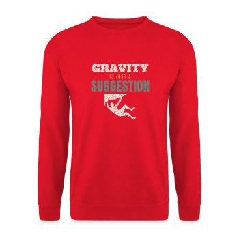Gravity Just A Suggestion - Unisex Sweatshirt - red - Front - Alina (178cm) & Michal (187cm)