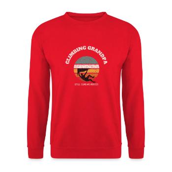 Grand-père alpiniste rétro - Sweat-shirt Unisexe - rouge - Devant - Alina (178cm) & Michal (187cm)