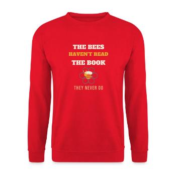 Beekeeper The Bees Haven't Read The Book Funny Bee - Unisex Sweatshirt - red - Front - Alina (178cm) & Michal (187cm)