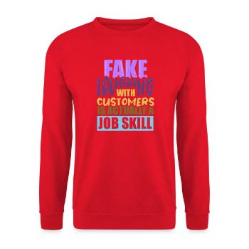 Serveur Barman Barchef - Sweat-shirt Unisexe - rouge - Devant - Alina (178cm) & Michal (187cm)
