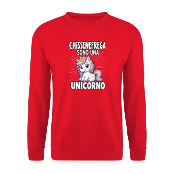  Wen Kümmert Es, Ich Bin Ein Magisches Und - Unisex Pullover - Rot - Vorne - Alina (178cm) & Michal (187cm)