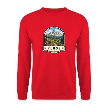 Plose Dolomites Italy Vintage Tour - Unisex Sweatshirt - red - Front - Alina (178cm) & Michal (187cm)