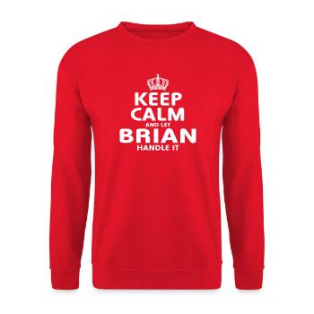 BRIAN: Regeln Sie es - Unisex Pullover - Rot - Vorne - Alina (178cm) & Michal (187cm)