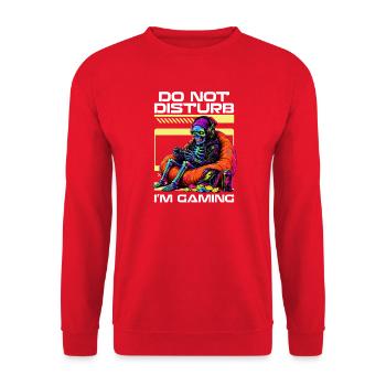 Jeu de Skeleton Gaming Halloween - Sweat-shirt Unisexe - rouge - Devant - Alina (178cm) & Michal (187cm)