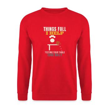 Cat Stuff, Autumn, Help, Funny Cats, Besi - Unisex Sweatshirt - red - Front - Alina (178cm) & Michal (187cm)