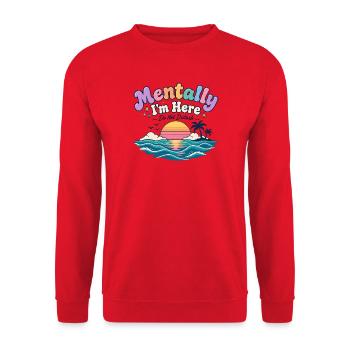 Mentally unavailable - Unisex Pullover - Rot - Vorne - Alina (178cm) & Michal (187cm)