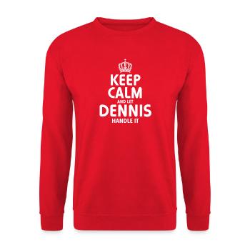 DENNIS: Regel das. - Unisex Pullover - Rot - Vorne - Alina (178cm) & Michal (187cm)