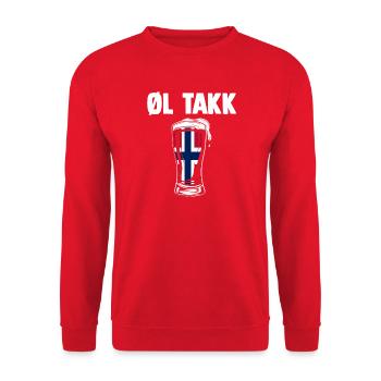 Norway Vacation Norge Fjords Scandinavian Beer - Unisex Pullover - Rot - Vorne - Alina (178cm) & Michal (187cm)