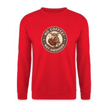 No Coffee No Moose Rustic Wilderness - Unisex Pullover - Rot - Vorne - Alina (178cm) & Michal (187cm)
