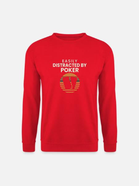 Poker Geschenk Hobby Kartenspieler Lustig Shirt - Unisex Pullover - Rot