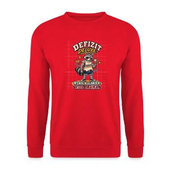 Defizit Deluxe – Wenig Kalorien, viel Drama - Unisex Pullover - Rot - Vorne - Alina (178cm) & Michal (187cm)