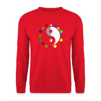 Qigong Qi Gong Tai Chi Chigong - Unisex Pullover - Rot - Vorne - Alina (178cm) & Michal (187cm)