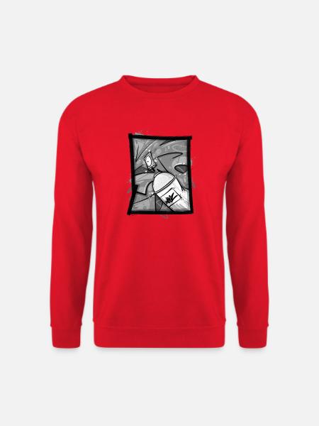 Spraydose | Graffiti Art Design | Black and White - Unisex Pullover - Rot
